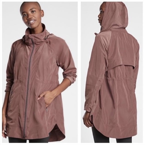 Athleta Jackets & Blazers - Athleta Drip Drip Rain Jacket Mauve